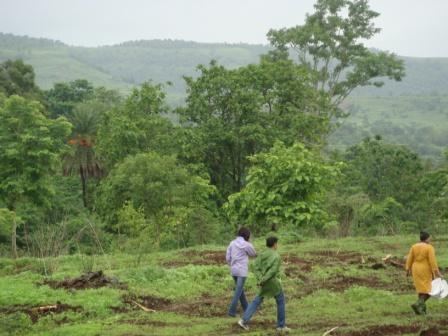 Site with Sahyadri mountain backdrop