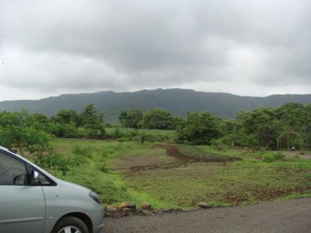 View of road Sahyadri mountains from site